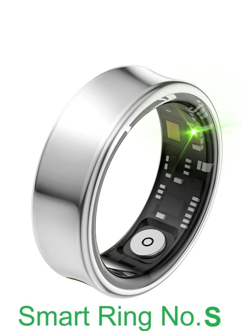 general Smart Ring for Heart Rate, Blood Oxygen, Sleep Monitoring, all Weather Motion Calculation, 24-hour Health Monitoring, Protect Your Health, Lightweight and Comfortable, 5ATM Waterproof, Photo Control, Hand Gestures Browse Tiktok, Silver No.S - Image 1